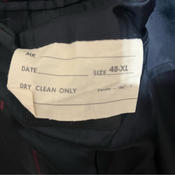 Men’s Vintage Stafford Gray Pinstripe Suit Jacket Sport Coat Size 48 XL - Picture 5 of 8